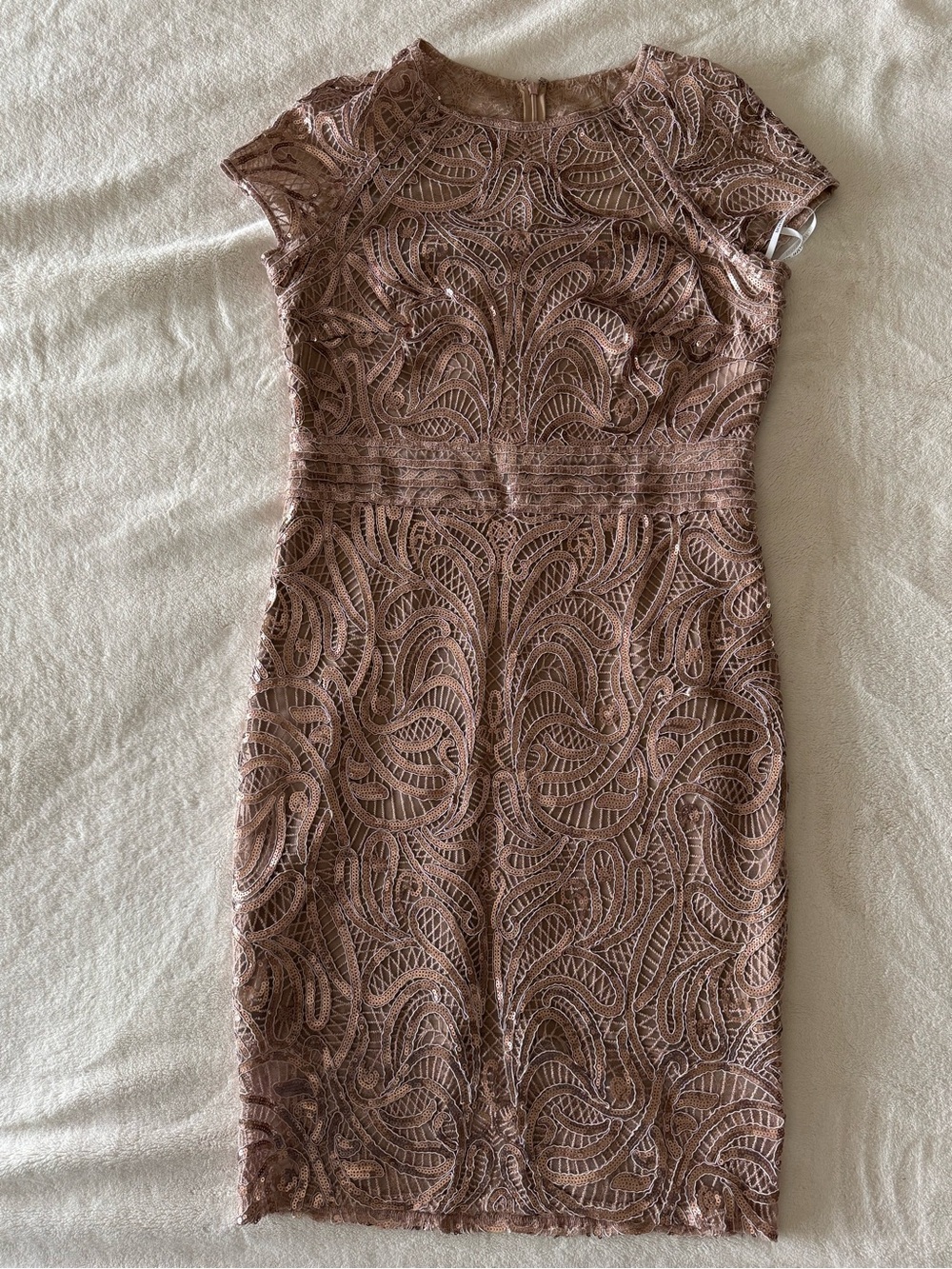 Tadashi Shoji LinedLace Cocktail Midi Dress